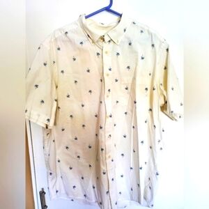 Mens button down shirt George Branson size xxl classic fit Palm Trees